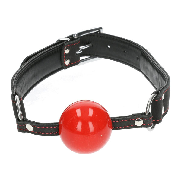 Ballknebel aus Leder mit Silikonball