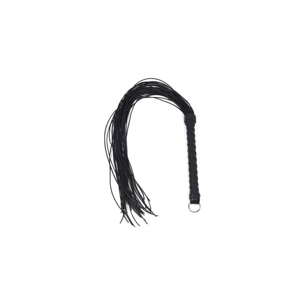 Flogger aus Leder - schwarz