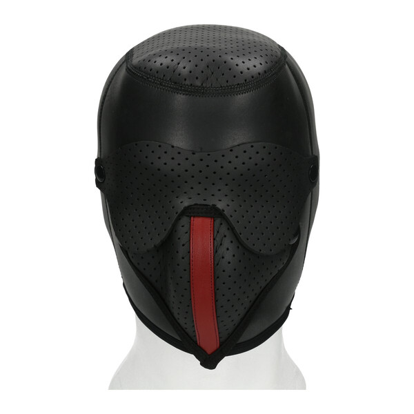 Neopren Bondage Hood Schwarz/Rot