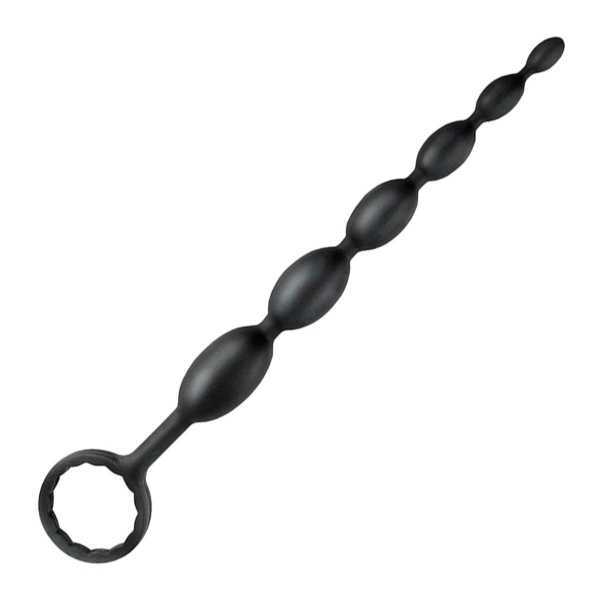 Analkette aus Silikon 25 CM Schwarz