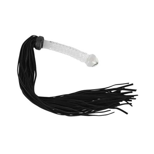Bad Kitty - Leder-Flogger mit Glasgriff