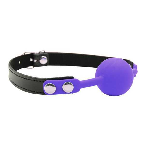 Ball Gag Solid Silicone Purple