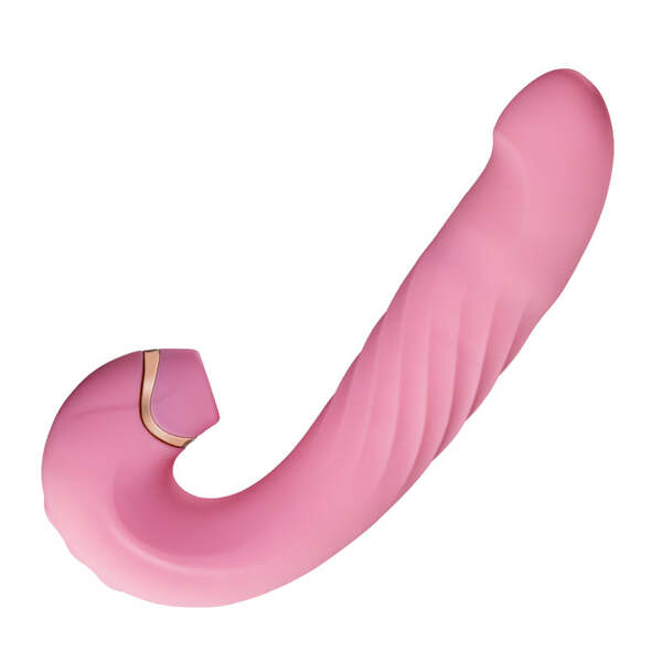 Weiblicher rosa Vibrator für Paare 10  Saugen Vibrieren 3 Stoßen