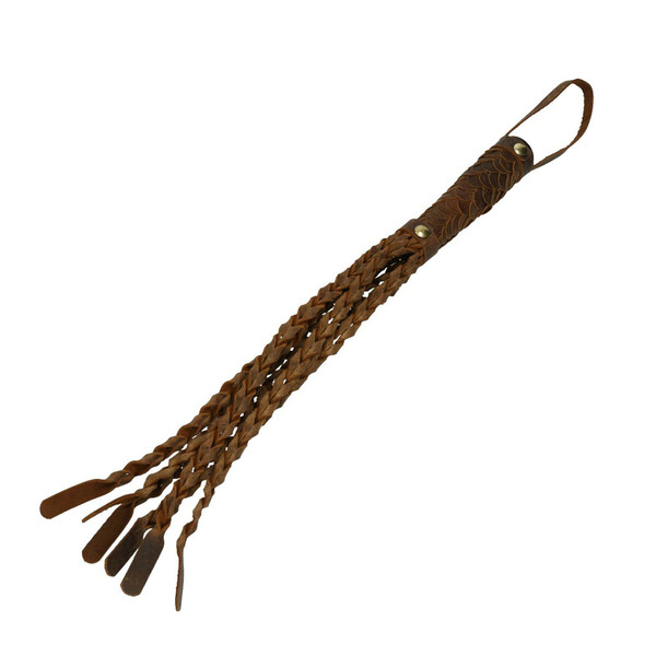 Flogger Antik-Leder - geflochten