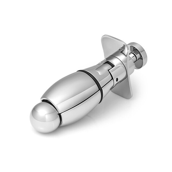 Erregender und abschließbarer Keuschheit Plug aus Edelstahl mit Vorhängeschloss