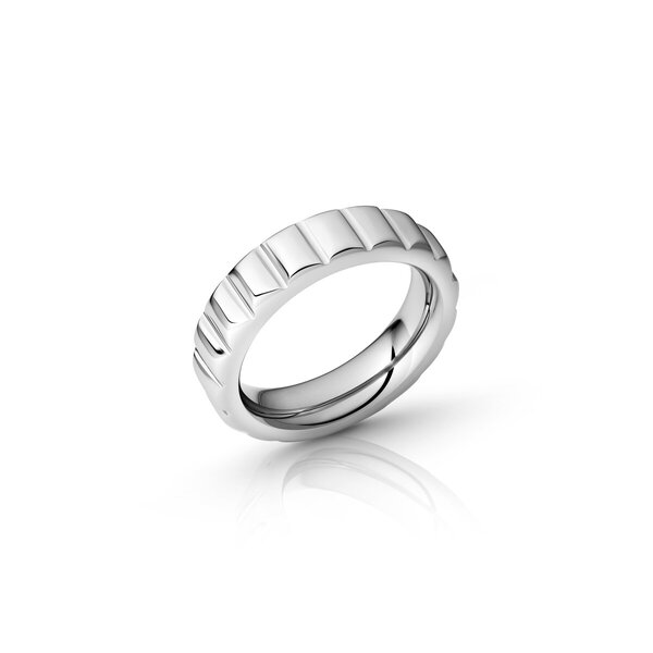 Aufregender Cockring mit Rillen, aus Edelstahl, Ø 35 bis 55 mm