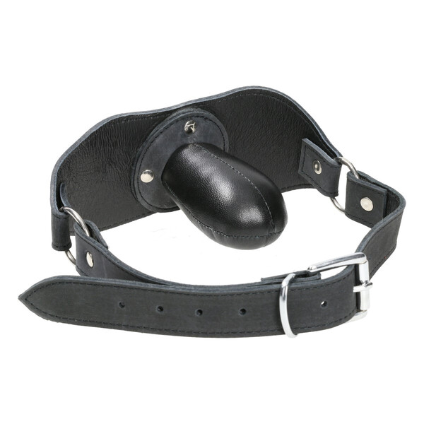 Penisgag Leder Penisknebel schwarz