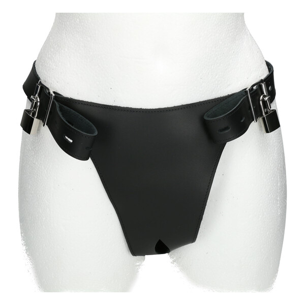 Damen Leder Keuschheitsgürtel - DELUXE
