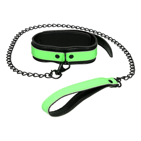 Halsband mit Leine - Glow in the Dark