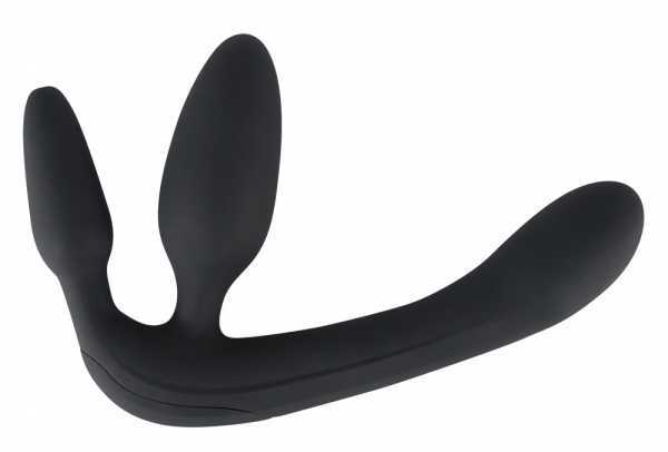 Vibrating Strapless Strap-On Triple Teaser Schwarz