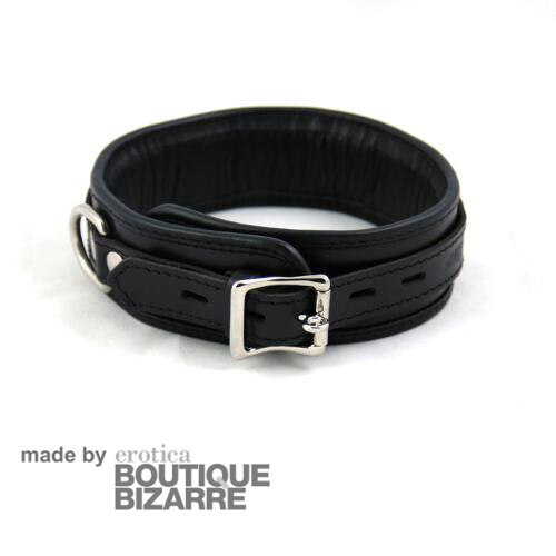 Boutique Bizarre Leder-Halsband schwarz