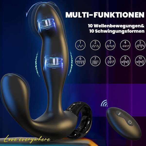 Aladdin 10 Wellenbewegungen 10 Vibrierende Prostata-Stimulation Analspielzeug für Einsteiger