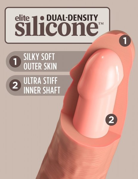 10“ Dual Density Silicone Cock Ø 5 cm