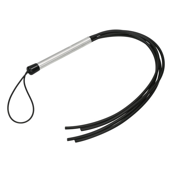 4er Gummi Peitsche 6 mm mit Aluminiumgriff