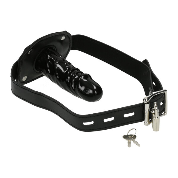 Knebel mit langem Dildo