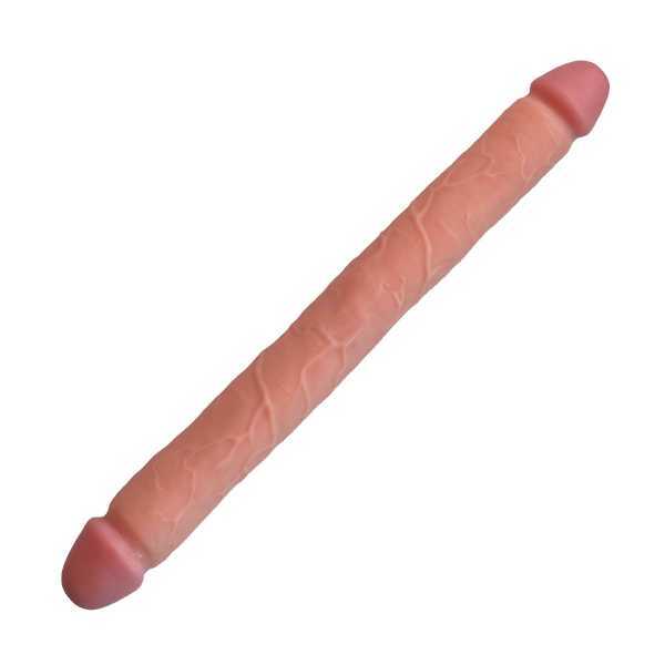 Großer Doppeldildo Natur 46 cm