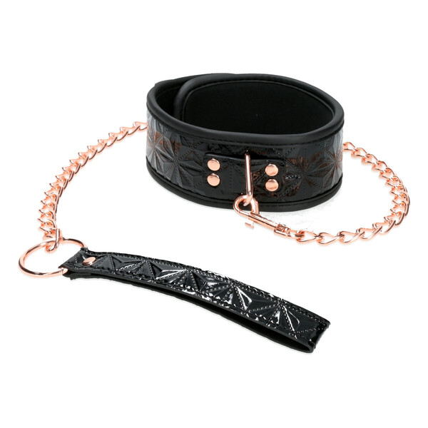BEGME - Halsband mit Führungsleine Lack